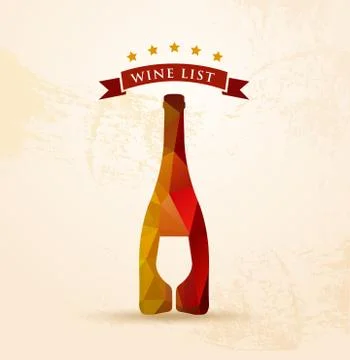Wine list menu Stock Illustration