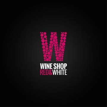 Wine logo deign background Stock Illustration