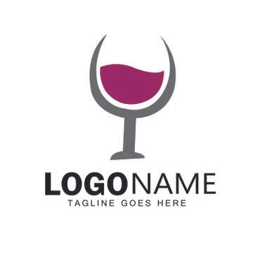 Wine Logo design Illustrazione stock