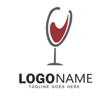 Wine Logo design Illustrazione stock