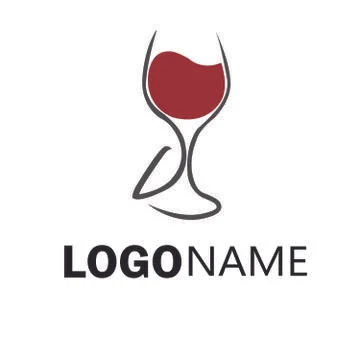 Wine Logo design Illustrazione stock