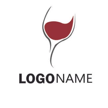 Wine Logo design Illustrazione stock