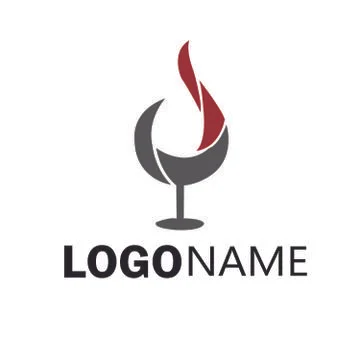 Wine Logo design Illustrazione stock