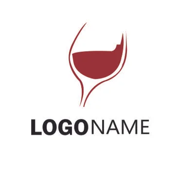 Wine Logo design Illustrazione stock