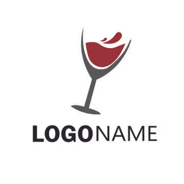 Wine Logo design Illustrazione stock