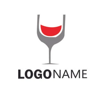 Wine Logo design Illustrazione stock