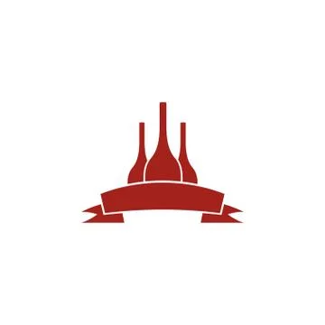 Wine logo design template Stock Illustration