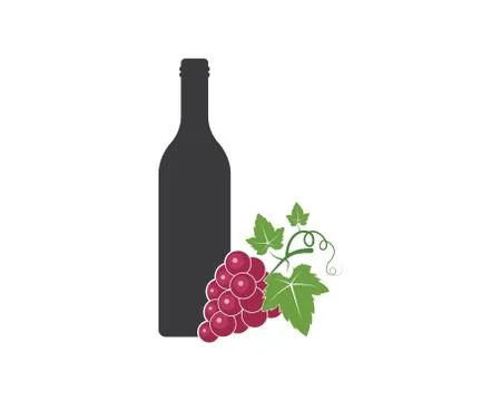 Wine logo icon vector illustration design Illustrazione stock