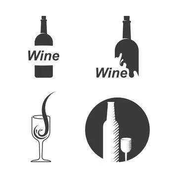 Wine Logo illustration Illustrazione stock