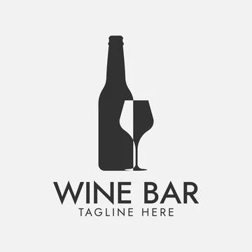 Wine logo vector design template Stock Illustration