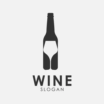 Wine logo vector design template Stock Illustration