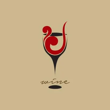 Wine logo vector Stock Illustration