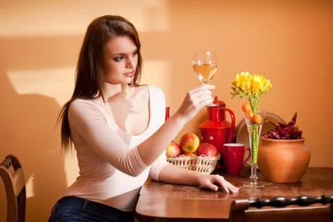 Wine lover. Stock Photos