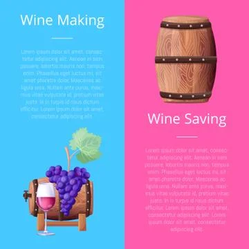 Wine Making and Saving Manual Vector Illustration Stock Illustration