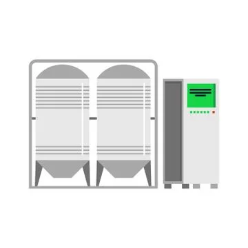 Wine making equipment - isolated processing and fermentation tanks Stock Illustration