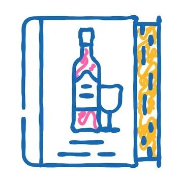 Wine map icon doodle illustration Stockillustratie