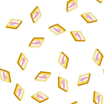 Wine map isometric icon seamless pattern 스톡 일러스트
