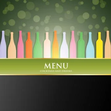Wine menu cover Stock Illustration