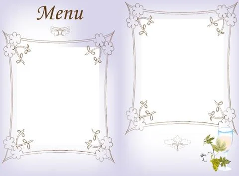 Wine menu Stock Illustration