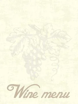 Wine menu Stock Illustration
