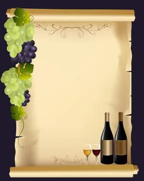Wine menu Stock Illustration
