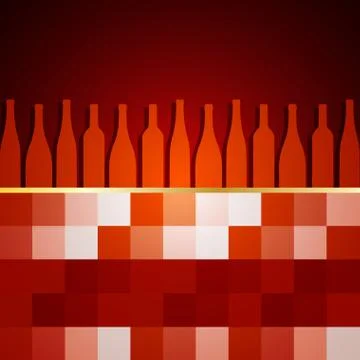 Wine menu presentation Stock Illustration