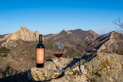 Wine in the mountains Foto stock