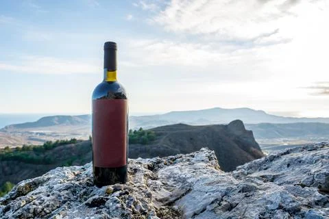 Wine in the mountains Stock Photos