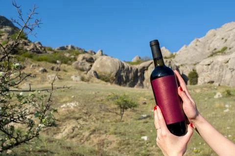 Wine in nature Stock Photos