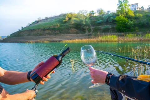 Wine in nature Stock Photos