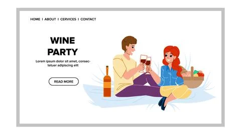 Wine party vector Ilustración de archivo