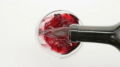 Wine Pour Slow Motion 4k 120fps Top Angle Stock Footage 164868118
