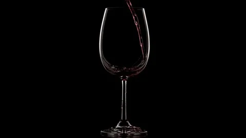 Wine pour in slow motion. White silhouette. Stock Footage 88155488