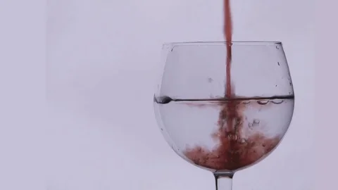 Wine Poured Into Glass Video stock 83316435