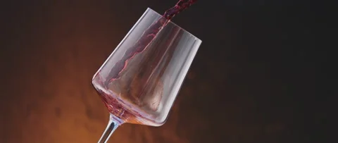 The wine is poured into a glass Video stock 247379869