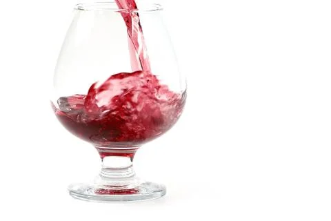 Wine is poured Stock Photos