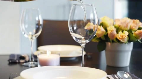 Wine pouring into glasses Stock Footage 50379304