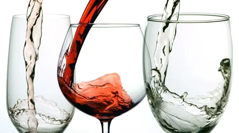 Wine pouring into glasses Stock-Footage 61668282