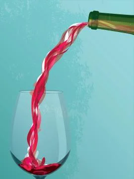 Wine pouring Stock Illustration