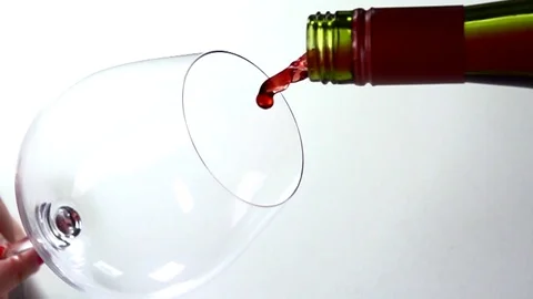 Wine pouring in Slow Motion Stock Footage 87857766