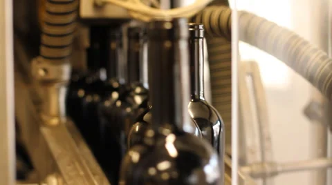 Wine production line Video stock 54576630