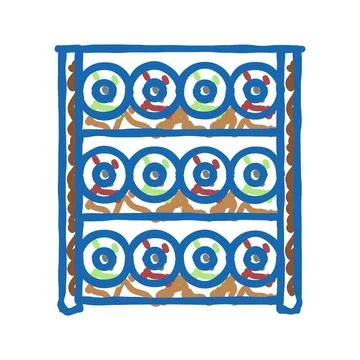 Wine rack icon doodle illustration Stock Illustration