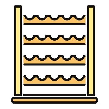 Wine rack managing cellar bottles storage flat icon Stock Illustration