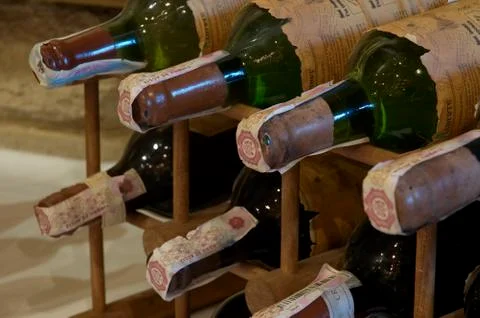 Wine rack Stock Photos