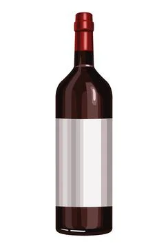 Wine red bottle Stock Illustration