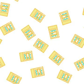 Wine refrigerator vector seamless pattern 스톡 일러스트