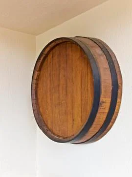 Wine round barrel Stock Photos