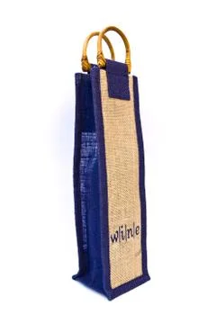 Wine sack bag isolated Stock Photos