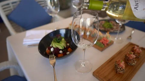 Wine salad Stock Footage 128442646