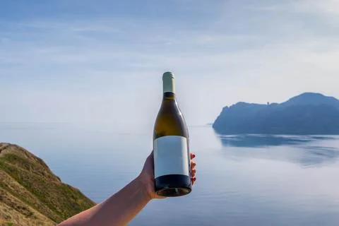 Wine by the sea Stock Photos